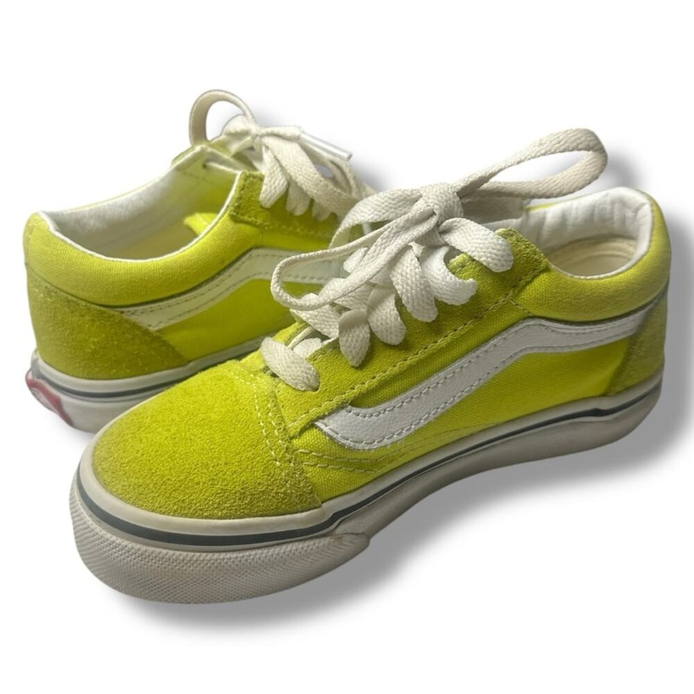 Vans Old Skool Neon Yellow Suede Sneakers - Toddler/Youth Size 11